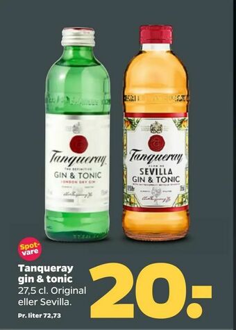 Netto Tanqueray gin & tonic tilbud
