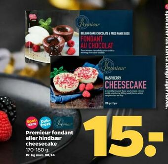 Netto Premieur fondant eller hindbær cheesecake tilbud