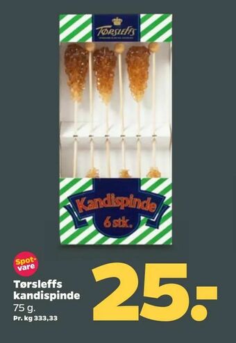 Netto Tørsleffs kandispinde tilbud