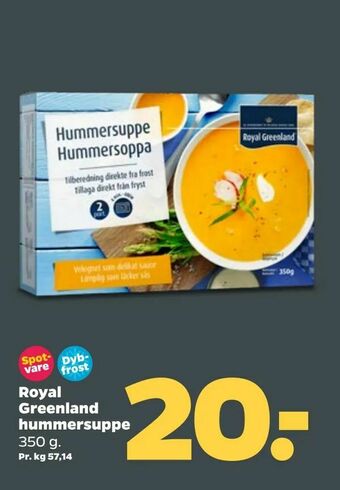 Netto Royal Greenland hummersuppe tilbud