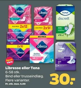 Netto Libresse eller Tena tilbud
