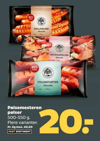 Netto Pølsemesteren pølser tilbud