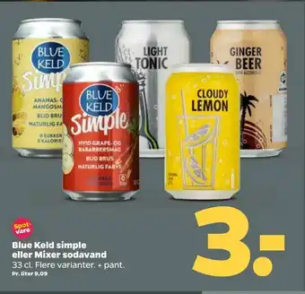 Netto Blue Keld simple eller Mixer sodavand tilbud