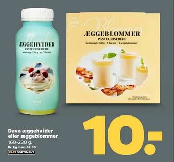 Netto Dava æggehvider eller æggeblommer tilbud