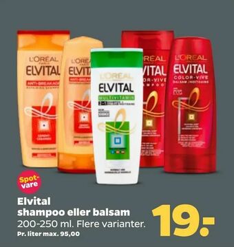 Netto Elvital shampoo eller balsam tilbud