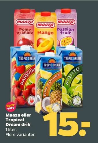 Netto Maaza eller Tropical Dream drik tilbud