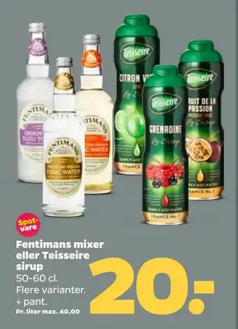 Fentimans mixer eller Teisseire sirup
