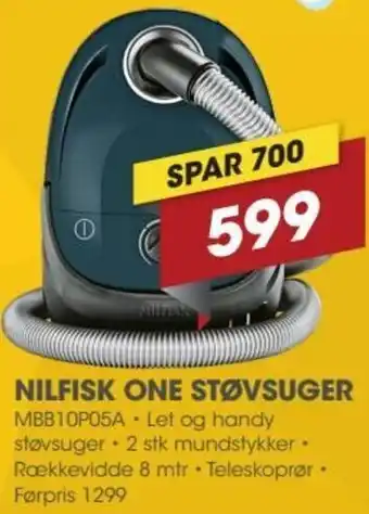 Punkt1 Nilfisk One Støvsuger MBB10P05A tilbud