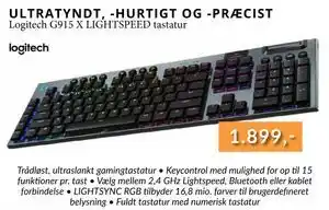 Logitech G915 X LIGHTSPEED tastatur, DKK 1899