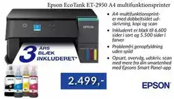 CBC Epson EcoTank ET-2950 A4 multifunktionsprinter, DKK 2499 tilbud
