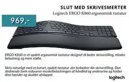 CBC Logitech ERGO K860 ergonomisk tastatur, DKK 969 tilbud