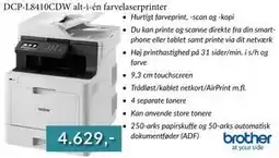 CBC DCP-L8410CDW alt-i-én farvelaserprinter, DKK 4629 tilbud