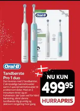 Din Isenkræmmer Tandbørste Pro 1 duo, DKK 499.95 tilbud