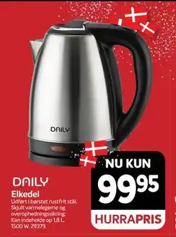 Din Isenkræmmer Elkedel, DKK 99.95 tilbud