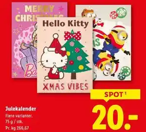 Lidl Julekalender., DKK 20 tilbud