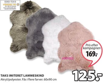 JYSK Taks Imiteret Lammeskind tilbud