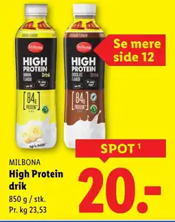 Lidl MILBONA High Protein drik tilbud