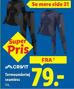 Lidl CRIVIT Termoundertøj seamless tilbud