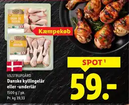 Lidl VILSTRUPGÅRD Danske kyllingelår eller -underlår tilbud