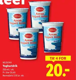 Lidl MILBONA Yoghurtdrik tilbud