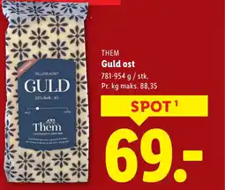 Lidl THEM Guld ost tilbud