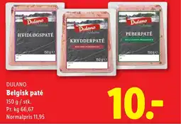 Lidl DULANO Belgisk paté tilbud