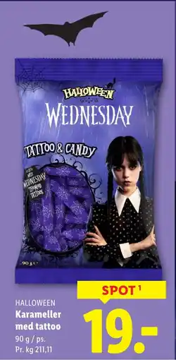 Lidl HALLOWEEN Karameller med tattoo tilbud