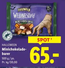 Lidl HALLOWEEN Minichokolade- barer tilbud