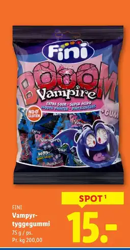 Lidl FINI Vampyr- tyggegummi tilbud