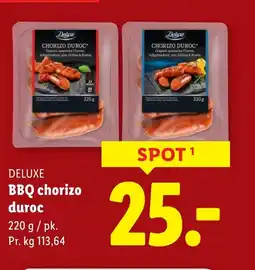 Lidl DELUXE BBQ chorizo duroc tilbud