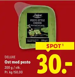 Lidl DELUXE Ost med pesto tilbud