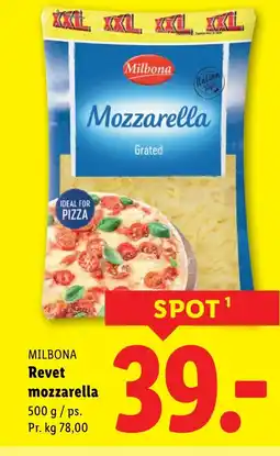 Lidl MILBONA Revet mozzarella tilbud
