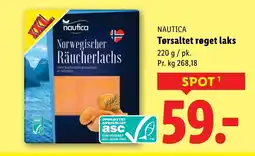 Lidl NAUTICA Tørsaltet røget laks tilbud
