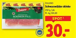 Lidl DULANO Schwarzwälder skinke tilbud