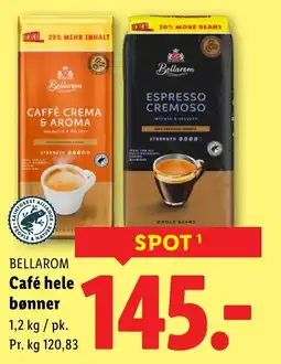 Lidl BELLAROM Café hele bønner tilbud