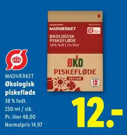Lidl MADVÆRKET Økologisk piskefløde tilbud