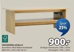 JYSK DAUGBJERG sofabord, DKK 900 tilbud