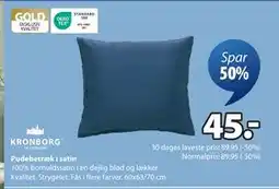 JYSK Pudebetræk i satin, DKK 45 tilbud