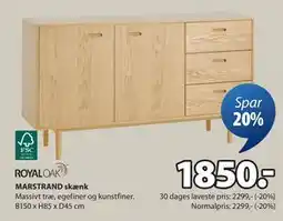 JYSK MARSTRAND skænk, DKK 1850 tilbud