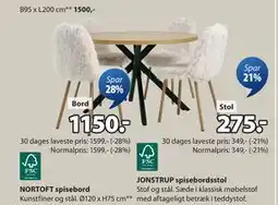 JYSK JONSTRUP spisebordsstol, DKK 275 tilbud