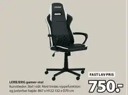 JYSK LERBJERG gamer-stol, DKK 750 tilbud