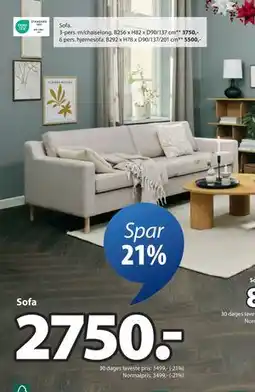 JYSK HELLERUP sofa tilbud