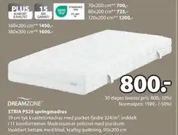 JYSK STRIA PS25 springmadras, DKK 800 tilbud