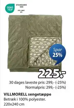 JYSK VILLMORELL sengetæppe, DKK 225 tilbud