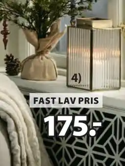 JYSK UVIT lanterne, DKK 175 tilbud