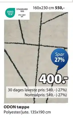 JYSK ODON tæppe tilbud