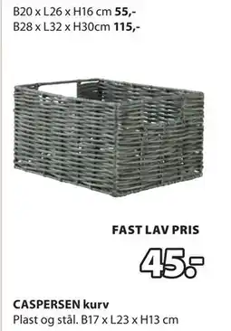 JYSK CASPERSEN kurv tilbud