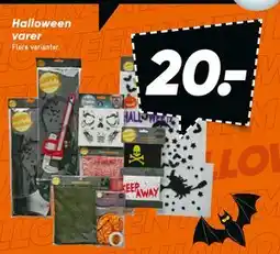 Bilka Halloween varer, DKK 20 tilbud