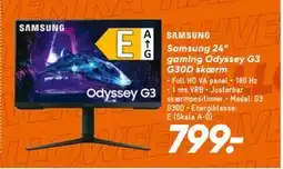 Bilka Samsung 24” gaming Odyssey G3 G30D skærm, DKK 799 tilbud