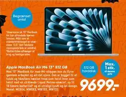 Bilka Apple MacBook Air M4 13” 512 GB, DKK 9699 tilbud
